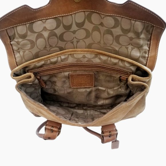 Coach Soho Tan Suede/Leather Shoulder Bag - Picture 3 of 3